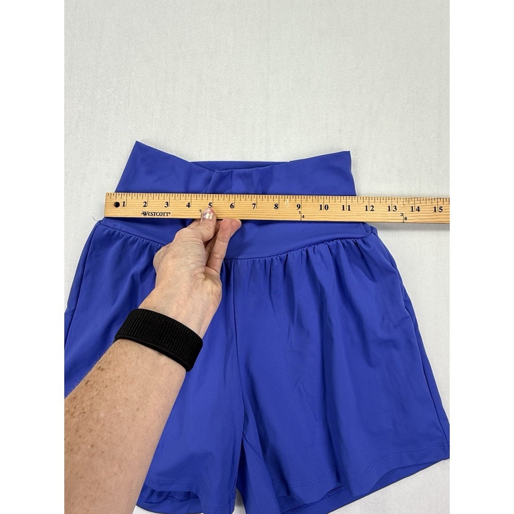 HALARA Womens Softlyzero™ Airy Super High Waisted 2-in-1 Yoga Shorts Small Blue - Picture 3 of 8